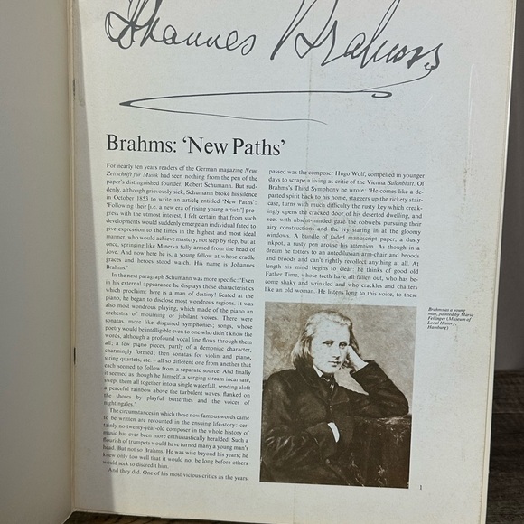 VTG "The Great Musicians: Brahms (Part One)" Book & Vinyl Record Violin Concerto - Picture 4 of 8